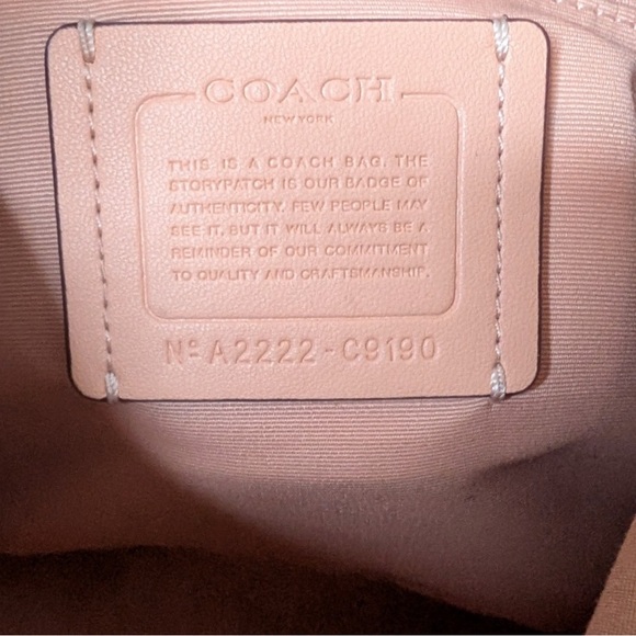 Coach Pebbled Leather Shoulder Bag in Peach - Picture 4 of 6